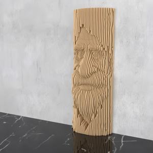 Scultura da Parete in Legno con Ritratto, Struttura Verticale a Doghe, Volto <span class=keywords><strong>Maschile</strong></span> Intagliato in Legno, Decorazione Artistica per la <span class=keywords><strong>Casa</strong></span> - Product Image 6