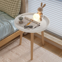 Table d'appoint en bois moderne, table basse portable, meuble détachable pour chambre à coucher, salon et appartement