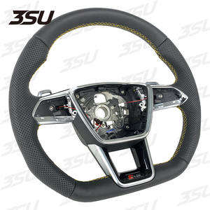 Pour Audi Q2 Q3 <span class=keywords><strong>Q4</strong></span> Q5 Q7 Q8 A4 MP Volant En Cuir En Fiber De Carbone Accessoires De Voiture Intérieur 2018 2019 2020 2021 2022 <span class=keywords><strong>2023</strong></span> 2024 - Product Image 3