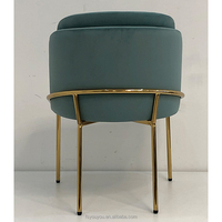 Chaise de salle à manger moderne en velours vert super confortable