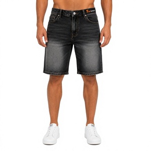 Pantalones Cortos de Mezclilla Personalizados para Hombre al por Mayor, de Cintura Alta, Rotos y Desgastados, Casuales de Verano, de Algodón Elástico Premium - Product Image 1