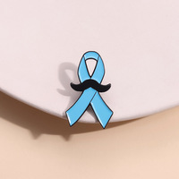 Ruban bleu émail épinglette en vrac sensibilisation au Cancer du côlon broche produits pour la campagne de charité publique collecte de fonds fournitures cadeaux