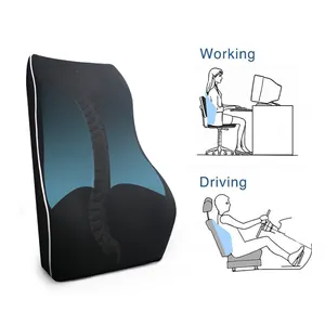 Cojín de Soporte Lumbar Ergonómico para Silla con Espuma Viscoelástica, Diseño Contorneado, Funda de Malla 3D Tejida, Lavable a Máquina - Product Image 1