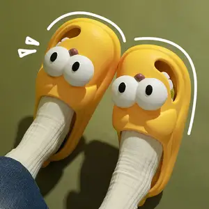 Dropshipping Products 2024 Cartoon Delicate Colorful Big Eyed Dog Sandals Indoor Soft Slipper