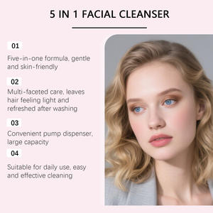 Limpiador hidratante cinco en uno, denso, con sensación ligera en la piel, suavizante y limpiador facial diario. - Product Image 5