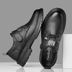 Zapatos Casuales de Cuero Genuino para Hombre, Transpirables, con Suela de Goma, Tacón Bajo, Estilo para Caminar - Product Image 1
