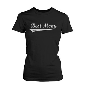 Camisa negra estampada con diseño de Best Mom Ever Mother's Day para madre - Product Image 3