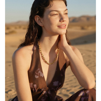 Collier chaîne à fermoir anneau en acier inoxydable JINYOU 3350 48CM, plaqué or, bijoux pour la vente en gros