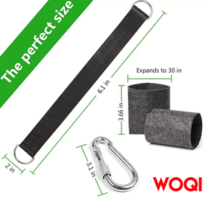 Woqi — longues sangles réglables pour arbre, 2000lb avec verrouillage de sécurité, Kit d'accrochage pour <span class=keywords><strong>mousqueton</strong></span> - Product Image 2