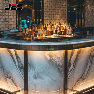 Banquette d'angle de luxe en marbre avec structure métallique, idéale pour les restaurants, les cafés et les espaces de <span class=keywords><strong>bar</strong></span> commerciaux - Product Image 3