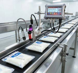 Machine de codage TIJ dernière génération 4,3 pouces, fiable pour l'impression de dates d'expiration et de lots sur cartons, plastique et canettes pour lignes de production - Product Image 1