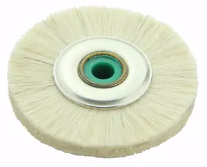03G48 48mm White Goat Hair Soft Lathe Polish Brush