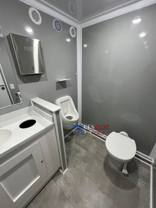 Remorque de toilettes à décrochage unique de haute qualité Remorque de toilette portable de luxe 1 station Remorque de salle de bain avec <span class=keywords><strong>douche</strong></span> - Product Image 5