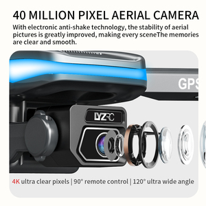 L105 Pro GPS 4K Drohne HD Smart Aircraft Bürstenloser Motor 90 Grad Winkel Selbst stabilisierende Laser-Hindernis vermeidung Wifi-Bild - Product Image 6