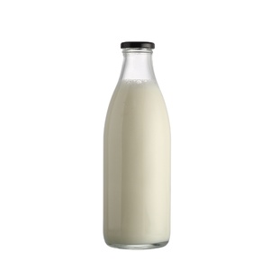 Logotipo de serigrafía personalizado Transparente 1 L Botella grande de leche de vidrio de 1000 ml de litro <span class=keywords><strong>vintage</strong></span> con tapa de - Product Image 1