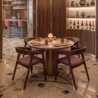 Meubles de restaurant commerciaux personnalisés JEILI, ensemble de table et de chaises longues en bois pour hôtel, hôtellerie, projets d'aménagement intérieur tout-en-un