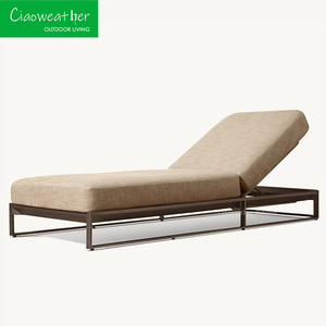Hotel Vrije Tijd Buiten Zonnebank Chaise Lounge Ligstoel Modern Tuinmeubilair Aluminium Ligstoel Nieuwste Metalen Loungre - Product Image 3