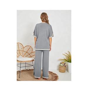 Summer Autumn New Arrivals Two Piece Set Women Fashion <strong>Clothing</strong> Women's Lounge Pants &amp; Trousers Top Suits Lady Casual Set Suits - Product Image 5