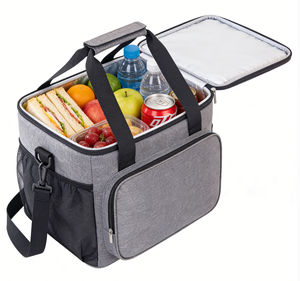 Sac isotherme pour déjeuner personnalisé avec logo, en Oxford 600D, isolé pour le bureau, les voyages, les pique-niques, sac thermique souple, boîte isotherme avec bandoulière - Product Image 3