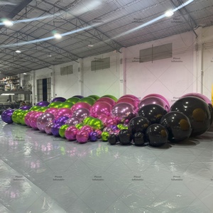Boule métallique <span class=keywords><strong>gonflable</strong></span> boule miroir <span class=keywords><strong>gonflable</strong></span> décorative ballons métalliques grandes boules miroir gonflables géantes brillantes argentées - Product Image 2