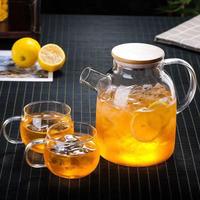 Carafe à eau en verre borosilicate transparent de haute qualité 1000ml/1500ml/1800ml – Écologique, classique, cadeau d'affaires