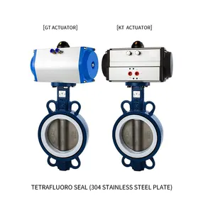 Nhà Máy Tùy Chỉnh Cung Cấp DN40 Đúc Thép Mềm Seal Thép Không Gỉ Khí Nén Van Bướm