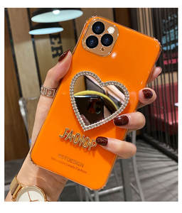Strass Diamant New Mirror Handy Smart Hübsche Make-up Telefon abdeckung Hülle für Iphone 11 12 für i13 pro max Für Realme 8 <span class=keywords><strong>i</strong></span> - Product Image 2