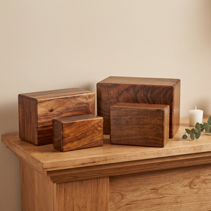 Wooden <b>Pet</b> & Human Cremation Urns American Style Brown <b>Keepsake</b> Durable 200/220 Cubic Inch Capacity - Product Image 2