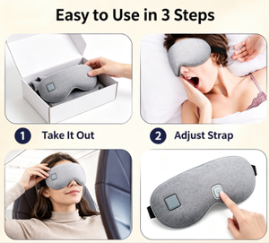 Masque oculaire chauffant sans fil en graphène à infrarouge lointain, lavable, type compresse chaude, rechargeable USB-C, masque de sommeil réutilisable pour soulager la sécheresse oculaire et la fatigue oculaire - Product Image 5