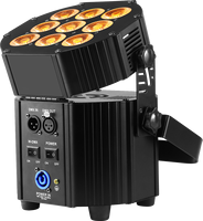 Luz LED Par Can Inalámbrica DMX 9x12W RGBWA UV 6en1 con Batería de Gran Capacidad para DJ, Discoteca, Bodas, KTV, Fiestas, Eventos, Escenarios, Salones y Habitaciones