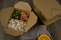 Lancement jetable boîte à emporter récipient alimentaire/boîte en papier kraft/boîte d'emballage