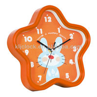 Jam dinding akrilik anak, hiasan rumah bentuk bintang akrilik jam dinding kartun Modern