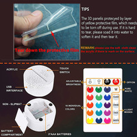 Veilleuse de Table LED 3D Croix de Jésus Alimentée par Pile, Lampe à Illusion d'Optique pour Décoration de Chambre, Cadeaux de Noël et Pâques, Crucifix