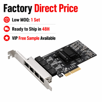 Adaptador de servidor Ethernet Gigabit de 4 puertos y 2.5G, tarjeta de red PCI Express con controlador RTL8125 para expansión de red