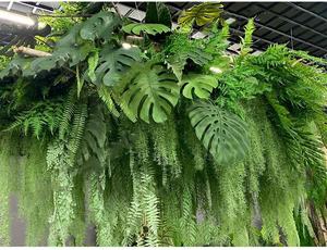 Hotel de fábrica de plástico Faux Fern Vine hojas verdes techo colgante Waterweed plantas persas artificiales para Decoración - Product Image 5
