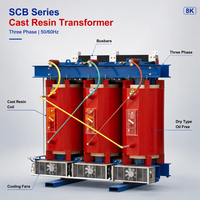 Transformateur sec 6 kV 315 kVA triphasé à résine moulée, faible bruit, sans entretien, pour sous-station résidentielle