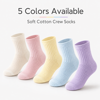 Chaussettes d'été en coton respirantes pour enfants, mi-mollet, antidérapantes, absorbant la transpiration, pour garçons et filles