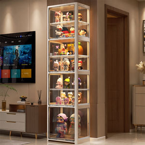 Multifunktionaler Rechteckiger Kunststoff-Bodenschrank mit Großer Kapazität für Blind Box Charaktere und Puppen-Aufbewahrung - Product Image 1