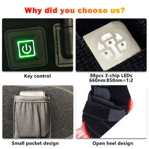 2025 di vendita calda di terapia fisica per cure sane ricaricabile recupero lesioni portatile indossabile 660 nm850 nm cuscinetto per terapia con luce rossa - Product Image 5