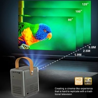 Projecteur LCD portable multimédia HD 720P, 170 lumens, mini projecteur de cinéma maison, haut-parleurs intégrés