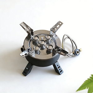 Réchaud portable à <span class=keywords><strong>butane</strong></span> léger et métallique à 5 brûleurs, avec support pliable et sac de rangement, idéal pour le <span class=keywords><strong>camping</strong></span>, les sorties en voiture et les événements en plein air - Product Image 3