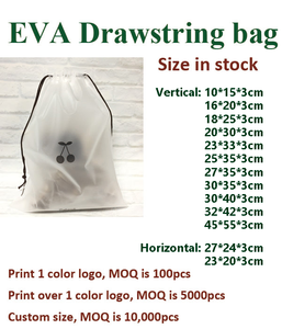 Sac blanc personnalisé imprimé avec logo pochettes à cordon en gros emballage cadeau sacs d'emballage de bijoux cosmétiques - Product Image 6