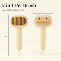 Brosse pour chien et chat 2-en-1 électrique à pulvérisation de brume, en acier inoxydable, avec massage par vibration, anti-rayures, rechargeable et autonettoyante, modèle 2026 Tech