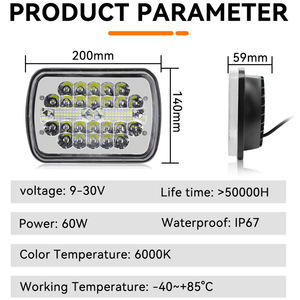 Faros Delanteros Super Potentes de 100W 5x7 Pulgadas, 3 Flechas DRL, Luces LED de Conducción de Doble Color, Resistentes al Agua IP67, Faros Antiniebla de 12V 10000 Lúmenes - Product Image 2