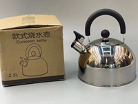 Bouilloires et Théières Prêtes pour le Gaz et l'Induction, Bouilloire Sifflante en Acier Inoxydable avec Poignée en Nylon, Design Classique