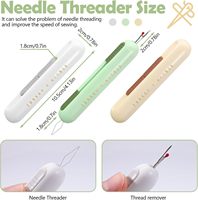 Découseur et enfile-aiguille 2-en-1 avec manche en plastique pour la couture à la main, le tricot et le quilting