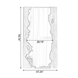 RAINHOU Trending stile rustico specchio Full Body con struttura in legno irregolare artigianale <span class=keywords><strong>per</strong></span> interni moderni Wabi Sabi - Product Image 6