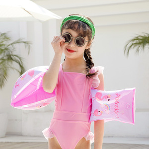 Unicorn And Flamingo <b>Inflatable</b> Swimming Sleeves For Kids Pink Cartoon <b>Floats</b> Child Water Toys PVC Material - Product Image 1