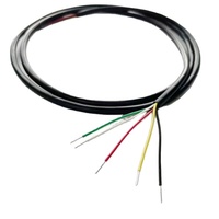 24/22/20AWG RVV 2/3/4/5/6/7/8Core Tembaga Berlapis Timah Terlilit PE 300/500V Kabel Listrik Selubung Lunak Hitam 100m