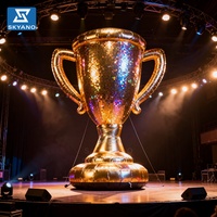 Sculpture de trophée gonflable scintillante pour accessoires de scène DJ, sports de boxe, concours de danse, publicité et décoration